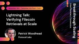 Lightning Talk - Verifying Filecoin Retrievals at Scale
